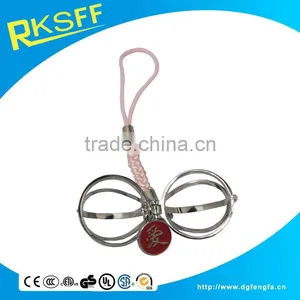 Zinc Alloy Mobile Phone Strap ,Mobile Phone Accessories Factory in China Have Different Words for Your Choose thumbnail-1