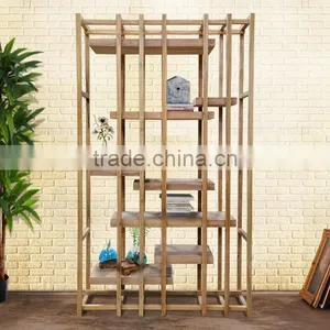 Book Rack Unique Natural Teak Wood Furniture thumbnail-1