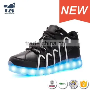 HFJH205 High Top Flashing Light Night Running Sneaker Men Led Shoes thumbnail-5