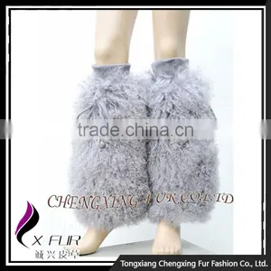 CX-A-40 Wholesale Fashion Boot Cuff Fluffy Soft Mongolian Lamb Fur Leg Warmers thumbnail-2