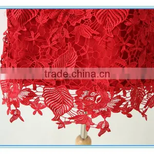 Latest Red Embroidery Lace Suit Dress For Women Wedding thumbnail-6