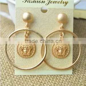 Classic Metal Earrings, Circular Earrings thumbnail-1