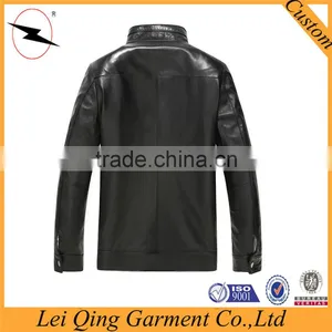 New Black Fashion Men Casual Leather Jackets thumbnail-2