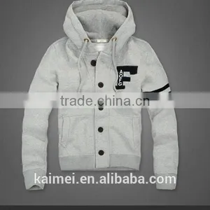 2017 New Design Popular Eco-friendly Breathable Fleece Sports Zipper Hoodie CVC (60/40) thumbnail-3