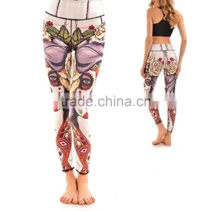 2017 Wholesale Online Shopping Cheap High Waist Custom Design Fitness Pants Yoga Leggings For Women thumbnail-1