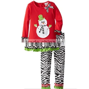 2017 Wholesale Children's Boutique Clothing Cute Baby Set Kids Christmas Outfit thumbnail-3