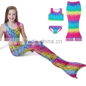 S64841A Kids Children Young Girl Baby 3 Pcs Mermaid Swimsuit thumbnail-2