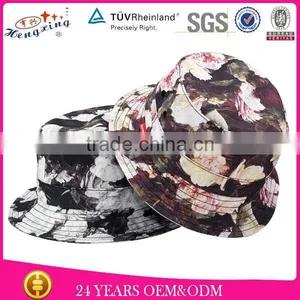 Promotional Plain Short Brim Cotton Custom All Over Print Bucket Hat Pattern thumbnail-1