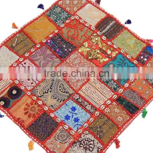 Decorative Indian Floor Cushion Square Big Jaipur Decor Luxurious Large Pillow thumbnail-2