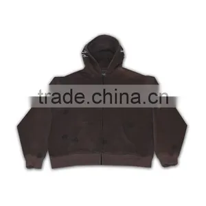 High Quality Slim Fit Zip up Ribbed Cheap Custom Logo Half Zip Hoodie thumbnail-5
