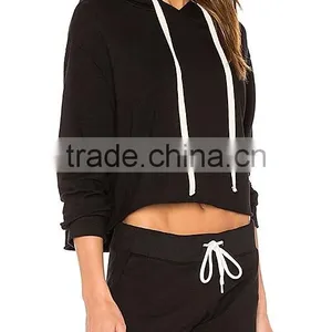2017 OEM Apparel Womens Tracksuit With Hood Sexy Slim Fit Tracksuit Women Sport Sets thumbnail-2