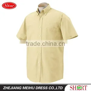 2016 Men's Short Sleeve Oxford Dress Shirt thumbnail-4