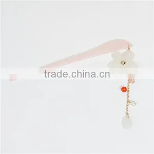 New Fashion Pink White & Red Flower 13.8cm Resin Wedding Hairpins thumbnail-1