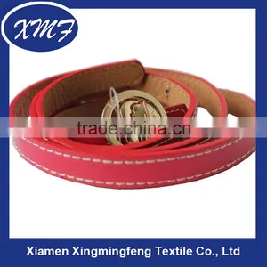 Trend All-match Fashion Manufacturer Red PU Leather Belt for Women thumbnail-4
