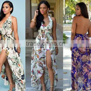 Onen 2017 Ladies Fashion Dresses With Pictures Women Printed Chiffon Dresses thumbnail-2