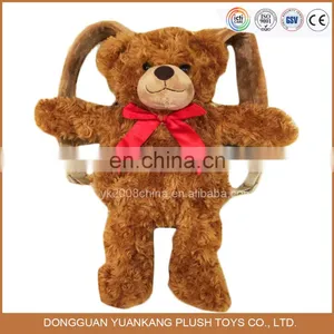 Custom Soft Teddy Bear Shaped Plush Backpacks for School thumbnail-1