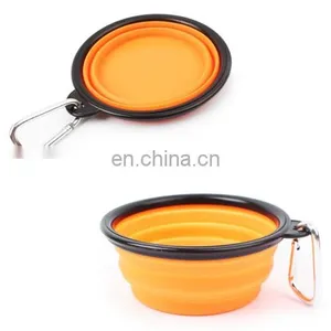 Dropshipping Cheap Portable Pet Folding Feeding Bowl Silicone Water Dish Feeder Puppy Travel Bowl, Random Color Delivery thumbnail-3