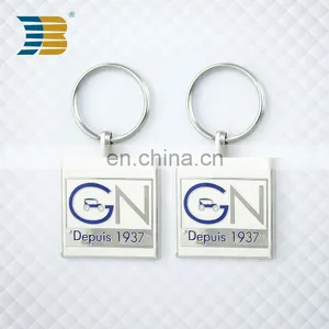 Square Shape Hard Enamel Custom Metal Car Keychain thumbnail-6