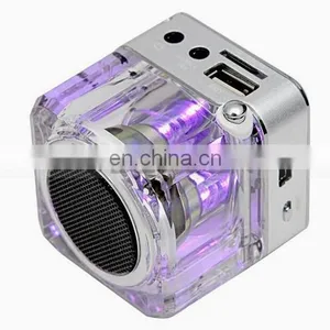Antenna FM Radio 16G Memory MP3 Player Mobile Mini Portable Crystal Speaker thumbnail-4