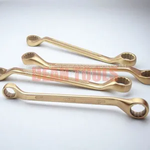 Spark Proof Offset Wrench ,box End Double Two Sides Ring Spanner Aluminum Bronze Beryllium Bronze Safety Sparkless thumbnail-1