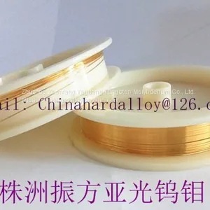 Φ0.08mm Φ0.1mm High Pure Wolfram Wire Filament Gold Plated Tungsten Wire thumbnail-3