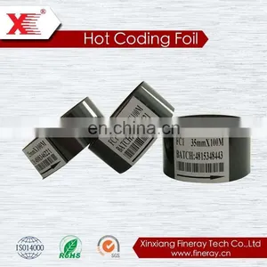 Coding Machine Stamp Roll/hot Thermal Transfer Foil for Printing Expiration Date FC3 Type 30mm*100m Size thumbnail-1