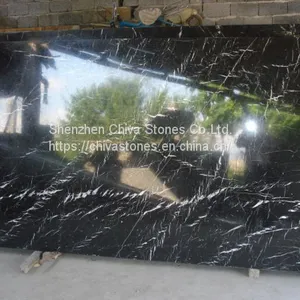 Cheap Black Marble Countertop Black Marquina Marble With White Veins Nero Marquina Black Floor Tiles and Marbles thumbnail-2