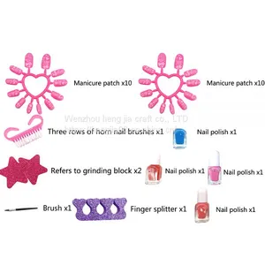Girls Makeup Toy Set 29 Pcs DIY Nail Art Toys For Kids thumbnail-3