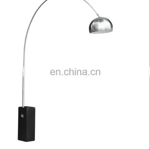 Modern Classic Design Decorative Home Office LED Arc Floor Lamp With Marble Base thumbnail-1