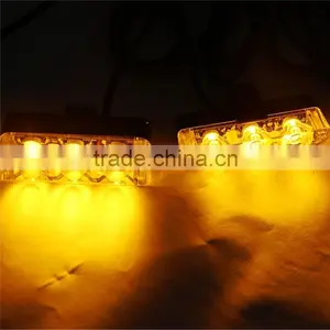 Amber LED Emergency Light 8 Flash Modes High Power Grille Net Light for Police Car Model YG350 thumbnail-1