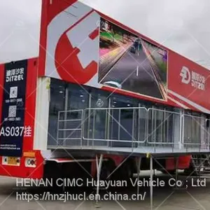 13 m Mobile LED Screen Advertising Roadshow Trailer Truck thumbnail-4