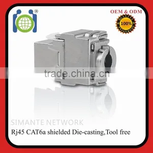 RJ45 CAT6A Tooless Shielded Keystone Jack thumbnail-5