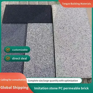 Imitated Stone Permeable Brick PC Brick Parking Space Sidewalk Brick Spanish Brick Pavement Brick Paving Stone Green Area Brick thumbnail-4