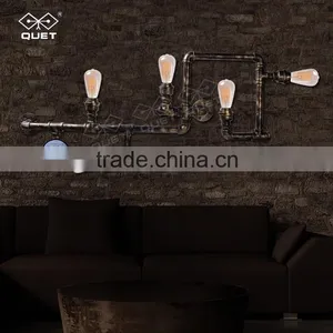 Simple Metal Water Pipe Industrial Vintage Style Edison Bulbs Light thumbnail-4
