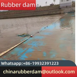 Inflatable Flood Control Dam, Divided by Water, Flood and Gas, Shield Dam Construction, Overall Slope Rubber Dam thumbnail-1