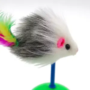 Cat Toy Mouse Self-Hey Funny Cat SticK Kitten Kitty Anti-Boring Artifact Feather Mouse Toy Interactive for Indoor thumbnail-5