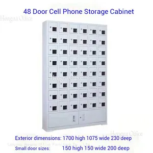 School Cell Phone Management Cabinet – 48-Slot Steel Locker, Tempered Glass Door | Low MOQ Available thumbnail-1
