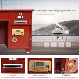China Factory Wholesales Security Office Desk With Built-in Vault, 3-Way Open (Fingerprint/Password/Key) – Ideal for Retail Chains thumbnail-5