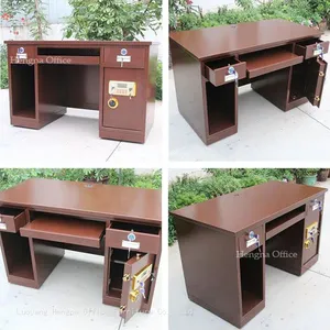 Stylish Office Desk With Hidden Safe – Semiconductor Fingerprint + Touch Screen + Voice Prompt, for Secure Document & Cash Storage thumbnail-2