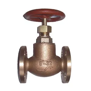 Factory Direct Sales JIS F7346/F7348/F7411/F7413 Marine Straight Flange Type Bronze Globe Valve thumbnail-3