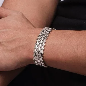 Luxury S925 Silver Rivet Couple Bracelet for Men Gold Retro Bangle Classic Fashion Jewelry Gift Valentine's Day Birthday Present thumbnail-2