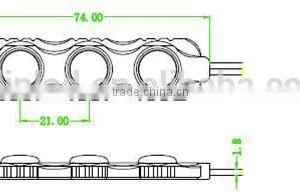 Wholesale High Brightness 3 Chips SMD 5050/2835 LED Module With Optical Lens thumbnail-2
