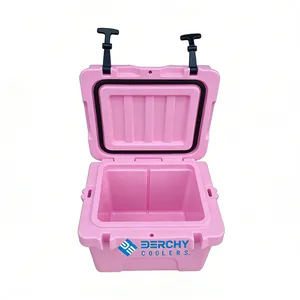 Insulated Ice Chest Hard Cooler W/Portable Handles 3 Day Ice Retention for Drink, Beverage, Camping, Fishing, Beach thumbnail-4