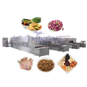 Energy Saving Tunnel Pet Feed Shrimp Garlic Mulberry Leaves Tofu Millet Mealworm Microwave Dryer thumbnail-1
