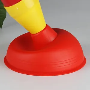 TPR Red Double-Headed Suction High-Pressure Air Toilet Plunger Model 829 Steel Pull Rod Household Kitchen Sink Drain thumbnail-5