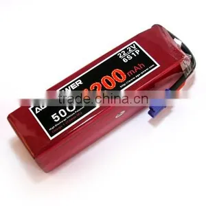 RC Lipo Battery 22.2V 5200mah 50C for Helicopter | AGA Lithium Polymer With EC5 | SAB Heli 12S Big Power Drone Battery Pack thumbnail-1