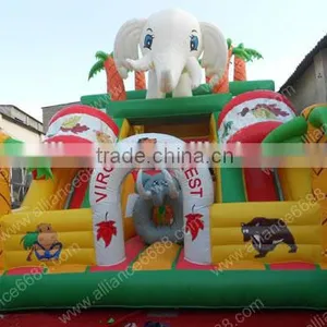New Virgin Forest Inflatable Slide Fun City for Kids thumbnail-1