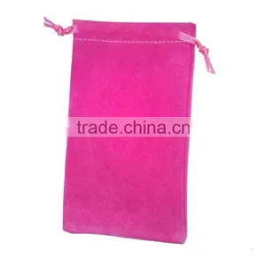 Pink Velvet Gift Drawstring Pouch thumbnail-1