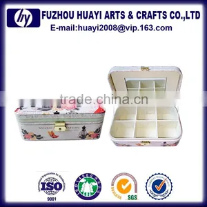 Sexy Custom Antique Handmade pu Leather Velvet Jewelry Box With Drawers thumbnail-5