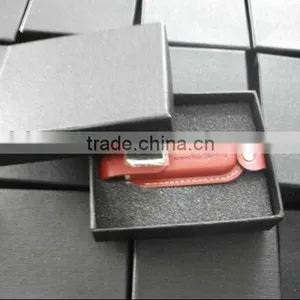 Fashional Leather USB Flash Drive With Gift Box for Business Gift thumbnail-1